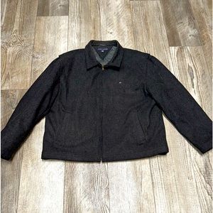 Men’s Tommy Hilfiger XXL Gray Wool Zip Up Jacket heavy lined